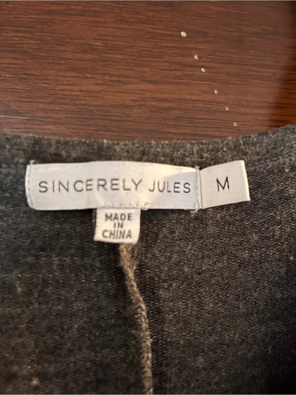 Sincerely Jules Gray V-Neck Wide-Leg Jumpsuit - Picture 4 of 4